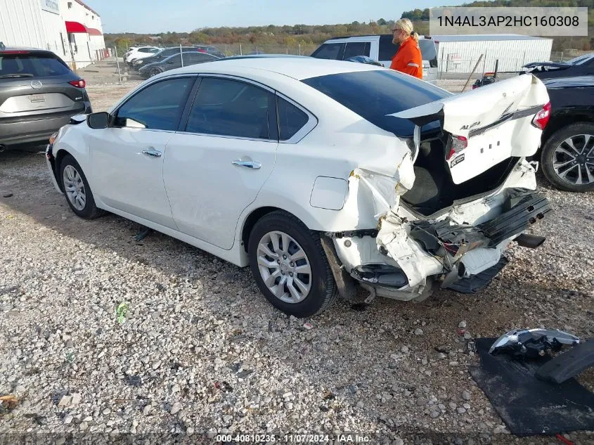 2017 Nissan Altima 2.5 S VIN: 1N4AL3AP2HC160308 Lot: 40810235