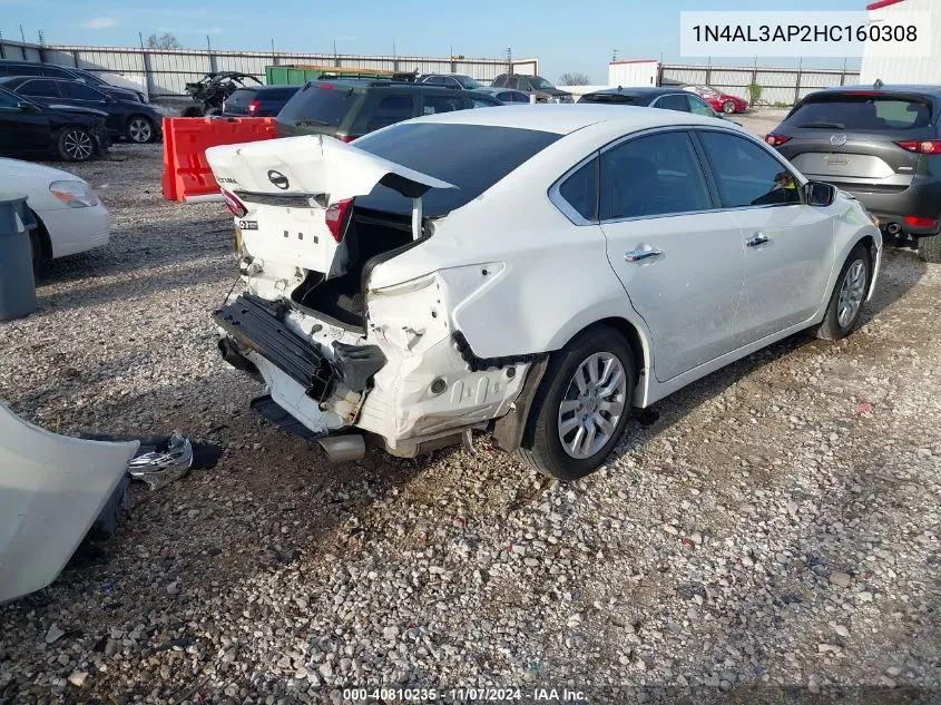 2017 Nissan Altima 2.5 S VIN: 1N4AL3AP2HC160308 Lot: 40810235