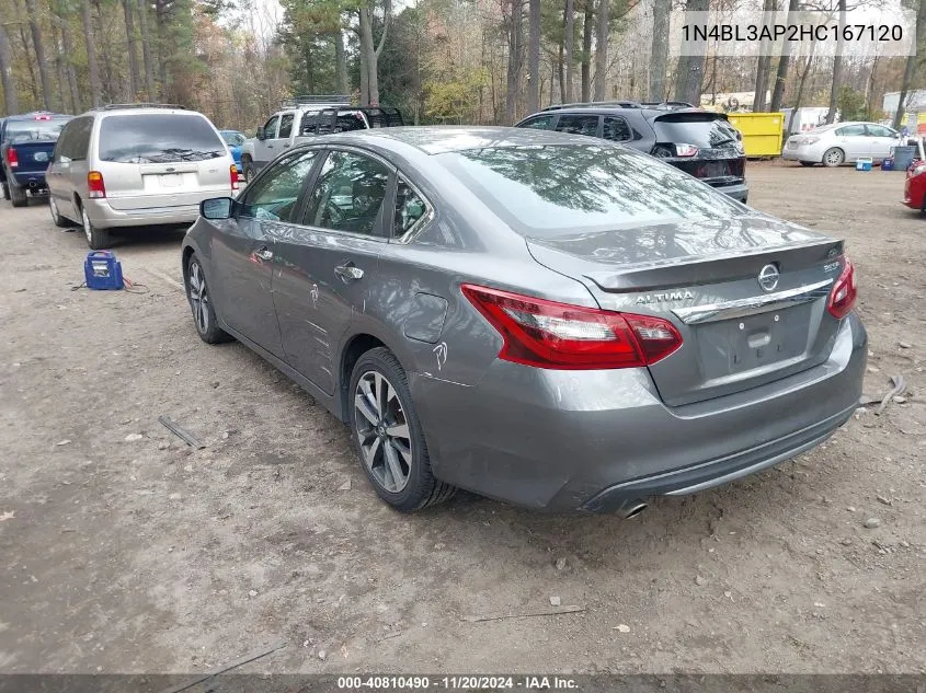 2017 Nissan Altima 3.5 Sr VIN: 1N4BL3AP2HC167120 Lot: 40810490