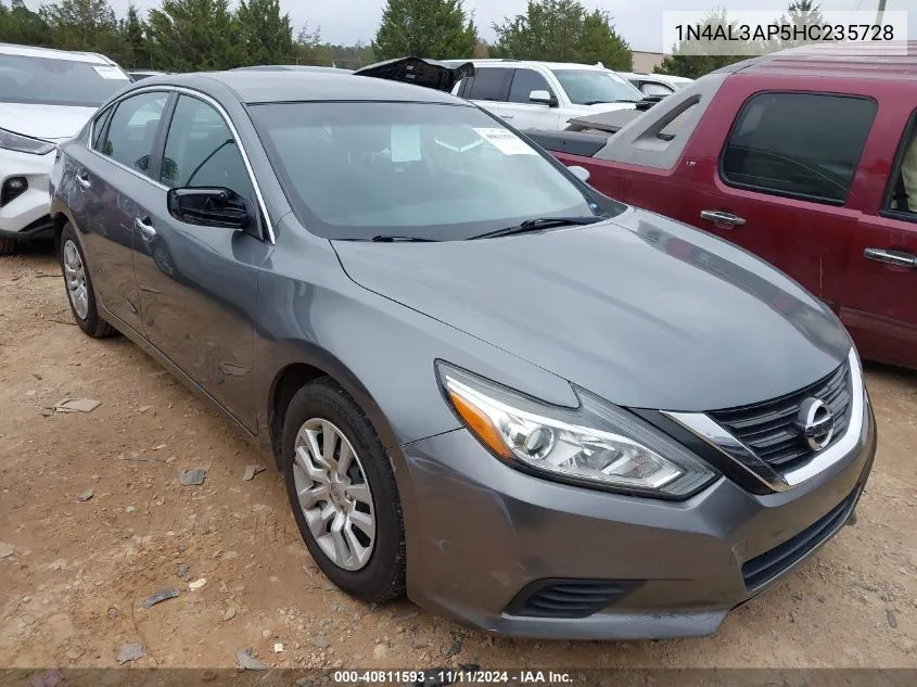 2017 Nissan Altima 2.5 S VIN: 1N4AL3AP5HC235728 Lot: 40811593