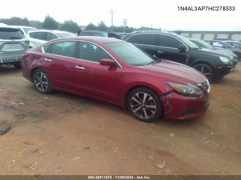 2017 Nissan Altima 2.5 Sr VIN: 1N4AL3AP7HC278533 Lot: 40811878