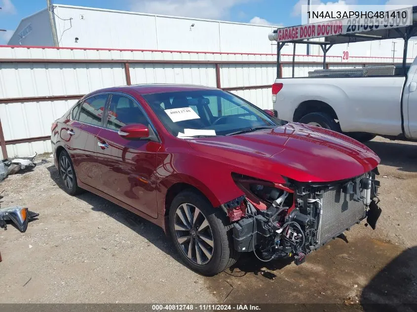 2017 Nissan Altima 2.5 Sv VIN: 1N4AL3AP9HC481410 Lot: 40812748