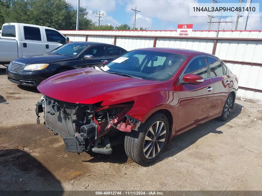 2017 Nissan Altima 2.5 Sv VIN: 1N4AL3AP9HC481410 Lot: 40812748