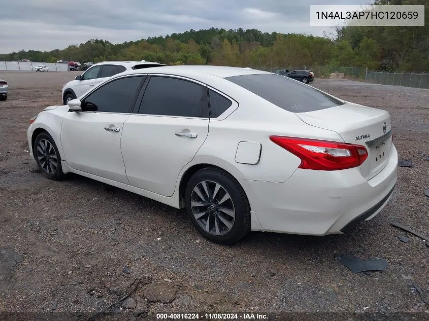 2017 Nissan Altima 2.5 Sl VIN: 1N4AL3AP7HC120659 Lot: 40816224