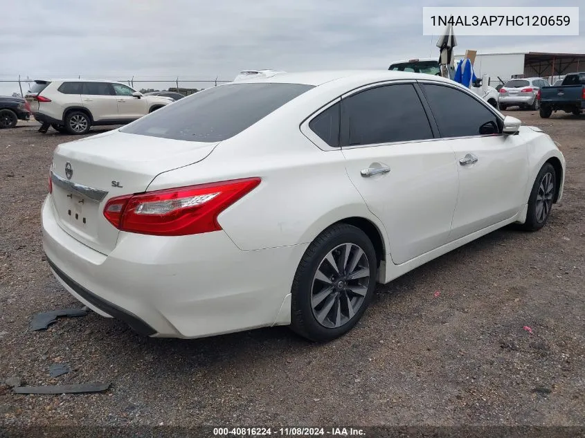 2017 Nissan Altima 2.5 Sl VIN: 1N4AL3AP7HC120659 Lot: 40816224