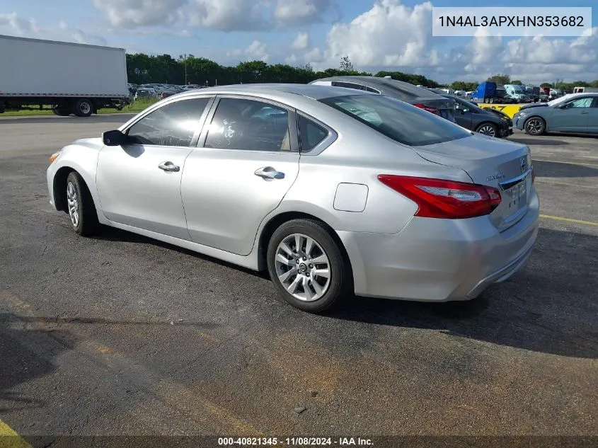 2017 Nissan Altima 2.5 S VIN: 1N4AL3APXHN353682 Lot: 40821345