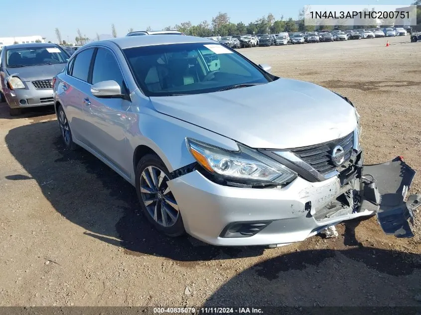 2017 Nissan Altima 2.5/S/Sv/Sl/Sr VIN: 1N4AL3AP1HC200751 Lot: 40835079