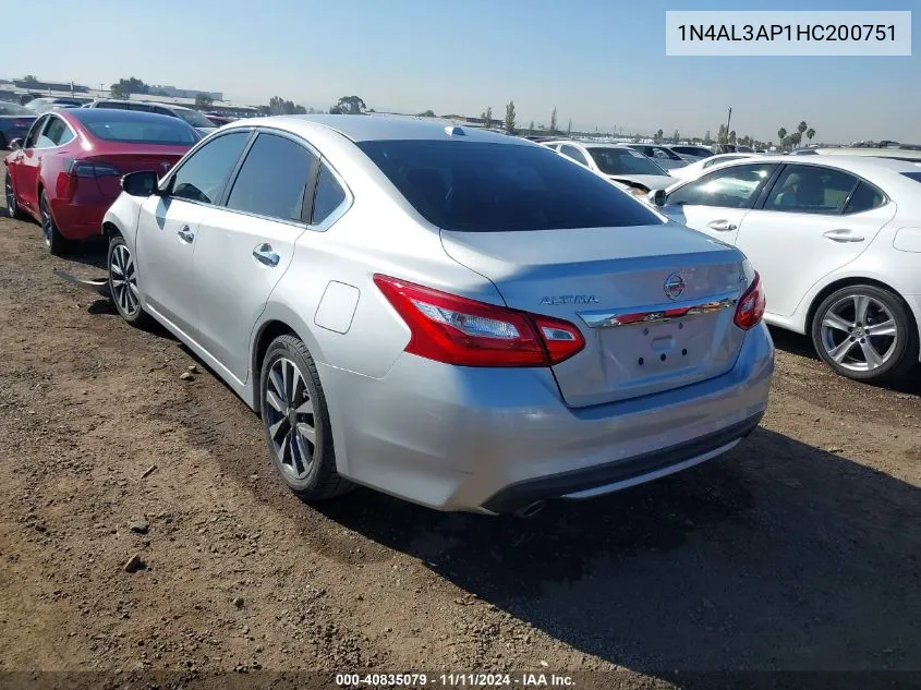 2017 Nissan Altima 2.5/S/Sv/Sl/Sr VIN: 1N4AL3AP1HC200751 Lot: 40835079