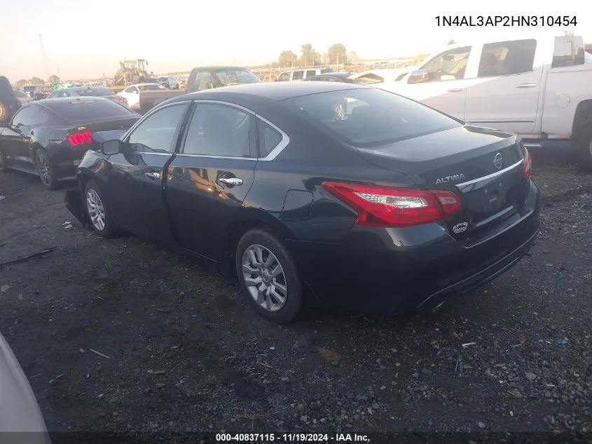 2017 Nissan Altima 2.5 S VIN: 1N4AL3AP2HN310454 Lot: 40837115