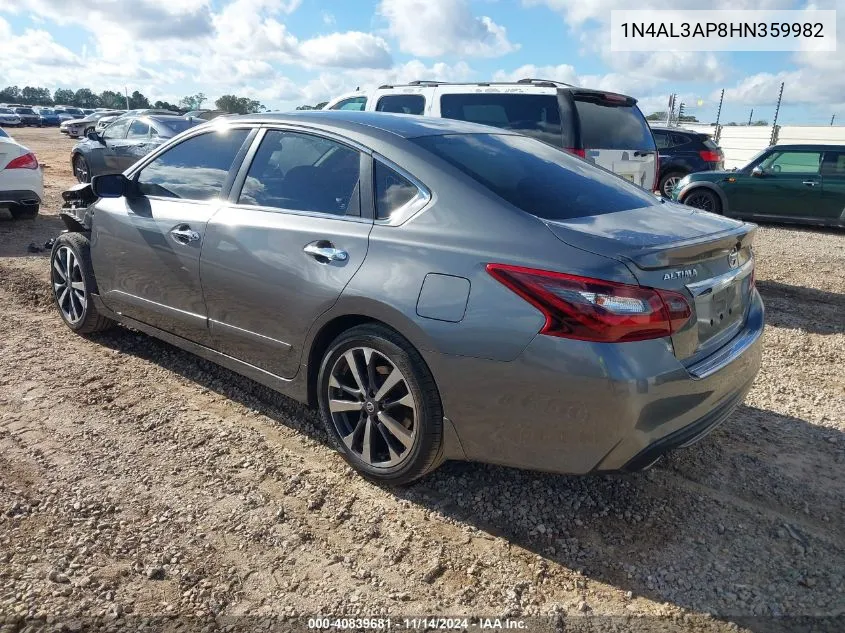 1N4AL3AP8HN359982 2017 Nissan Altima 2.5 Sr