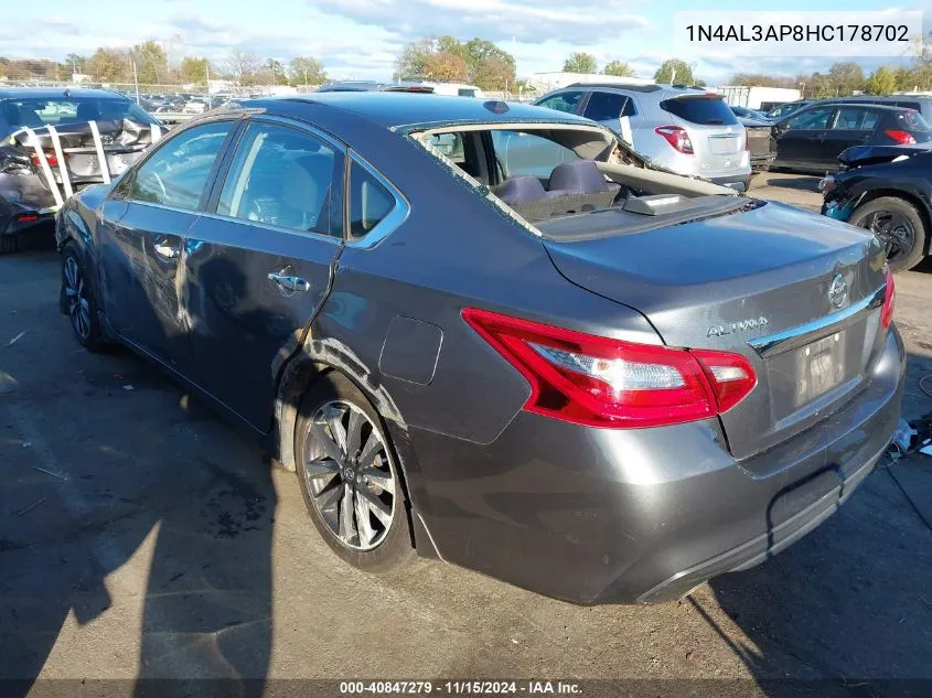 2017 Nissan Altima 2.5 Sv VIN: 1N4AL3AP8HC178702 Lot: 40847279