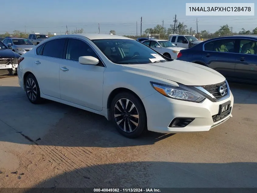 2017 Nissan Altima 2.5 Sv VIN: 1N4AL3APXHC128478 Lot: 40849362