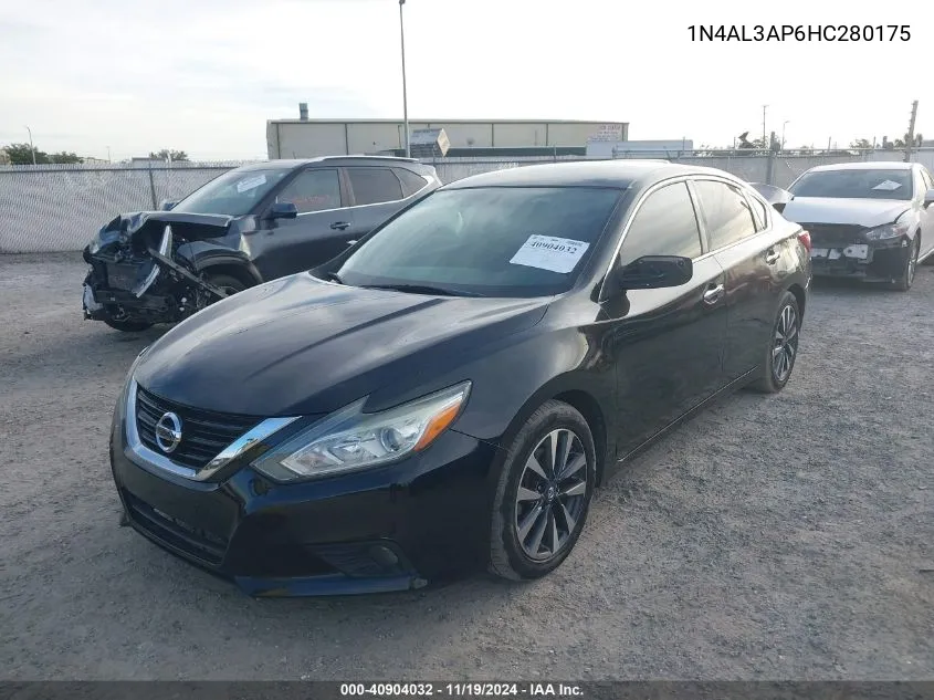 2017 Nissan Altima 2.5 Sv VIN: 1N4AL3AP6HC280175 Lot: 40904032