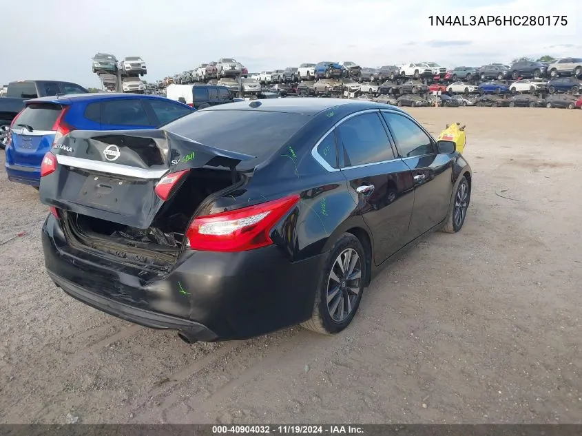 2017 Nissan Altima 2.5 Sv VIN: 1N4AL3AP6HC280175 Lot: 40904032