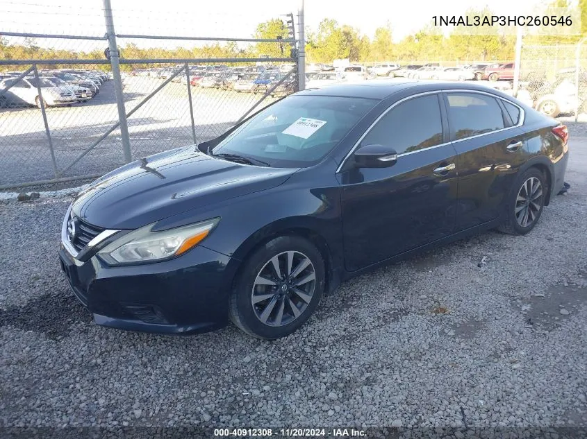 2017 Nissan Altima 2.5 Sv VIN: 1N4AL3AP3HC260546 Lot: 40912308