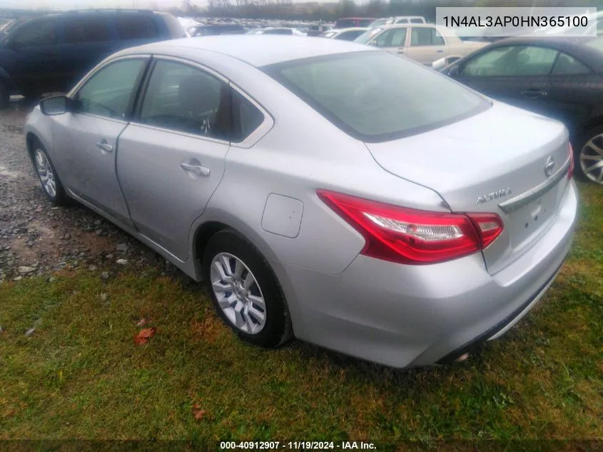 2017 Nissan Altima 2.5 S VIN: 1N4AL3AP0HN365100 Lot: 40912907