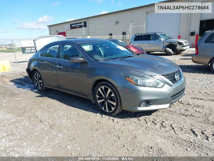 2017 Nissan Altima 2.5 Sr VIN: 1N4AL3AP6HC278684 Lot: 40915819