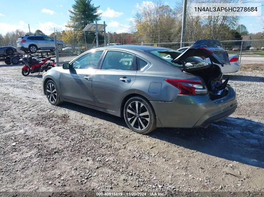 2017 Nissan Altima 2.5 Sr VIN: 1N4AL3AP6HC278684 Lot: 40915819