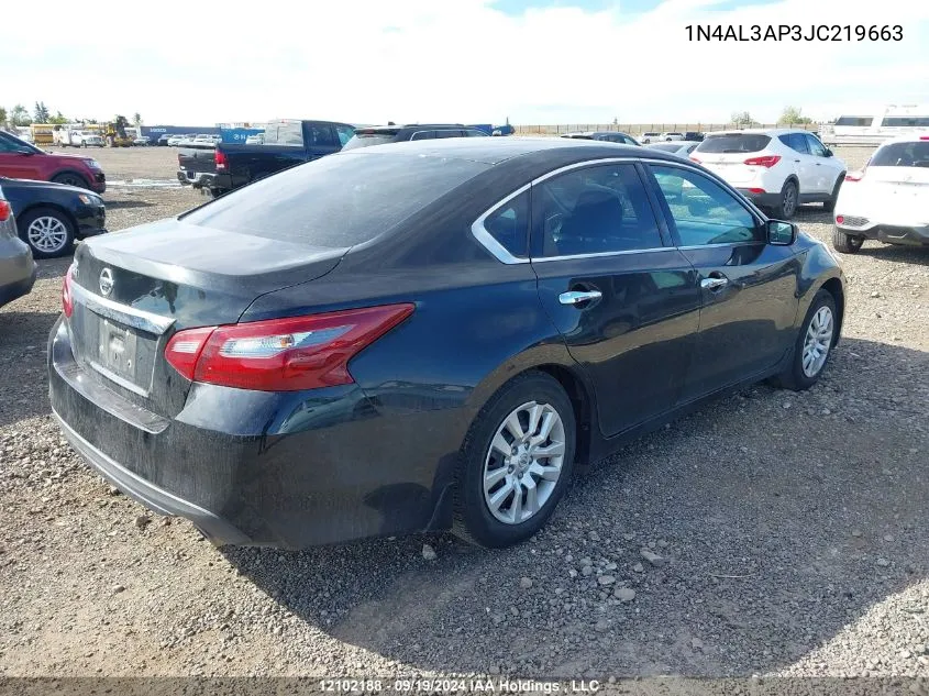 2018 Nissan Altima VIN: 1N4AL3AP3JC219663 Lot: 12102188