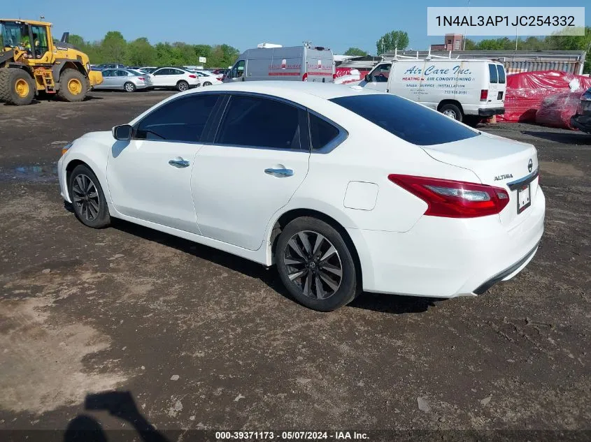 2018 Nissan Altima 2.5 Sv VIN: 1N4AL3AP1JC254332 Lot: 39371173