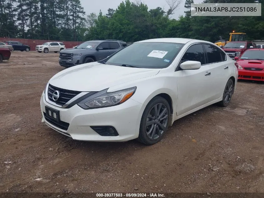 2018 Nissan Altima 2.5 Sr VIN: 1N4AL3AP8JC251086 Lot: 39377503