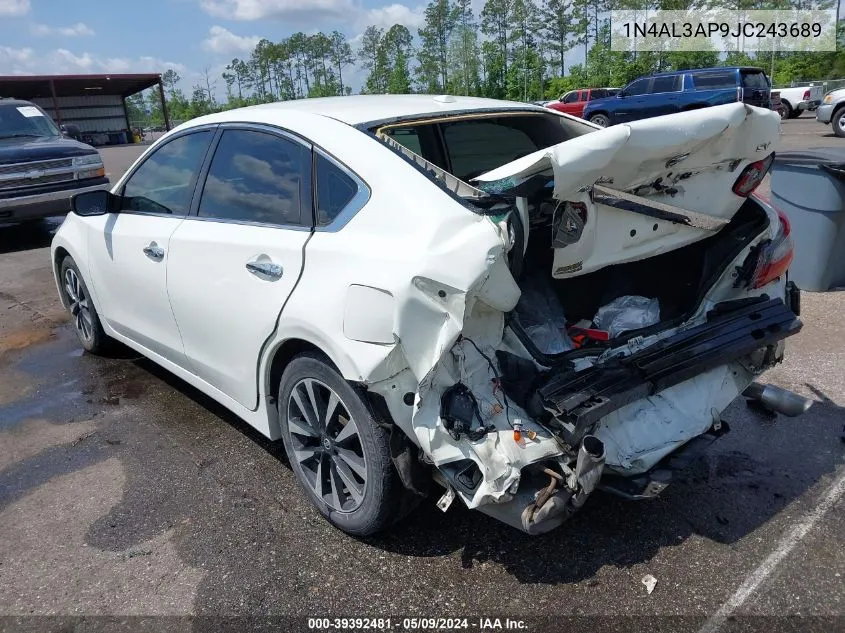 2018 Nissan Altima 2.5 Sv VIN: 1N4AL3AP9JC243689 Lot: 39392481