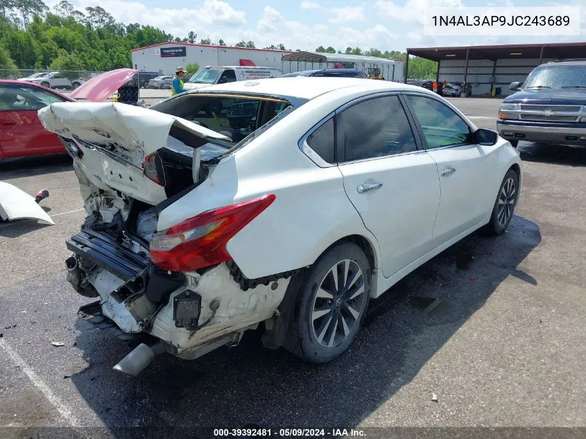 2018 Nissan Altima 2.5 Sv VIN: 1N4AL3AP9JC243689 Lot: 39392481