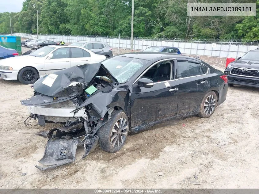 2018 Nissan Altima 2.5 Sl VIN: 1N4AL3AP0JC189151 Lot: 39413264