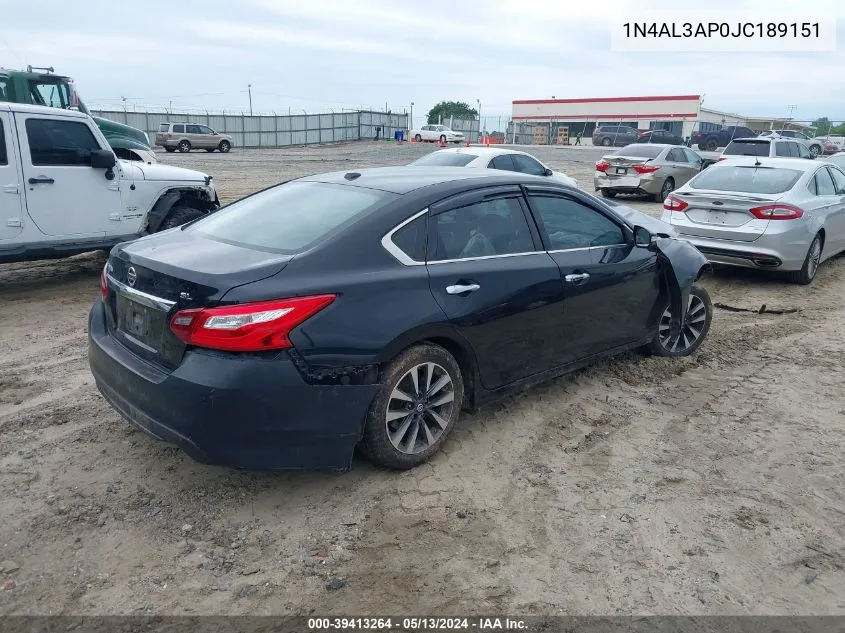 2018 Nissan Altima 2.5 Sl VIN: 1N4AL3AP0JC189151 Lot: 39413264