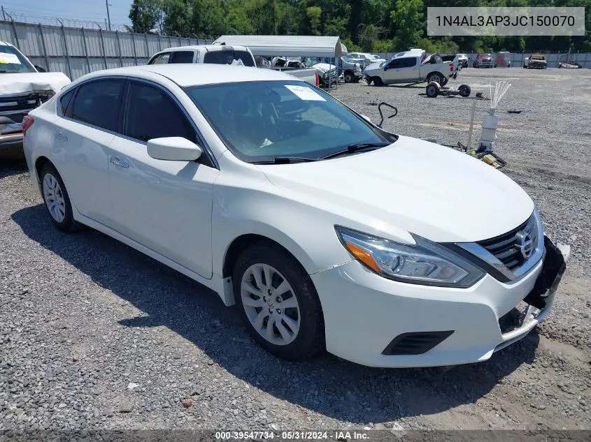 2018 Nissan Altima 2.5 S VIN: 1N4AL3AP3JC150070 Lot: 39547734