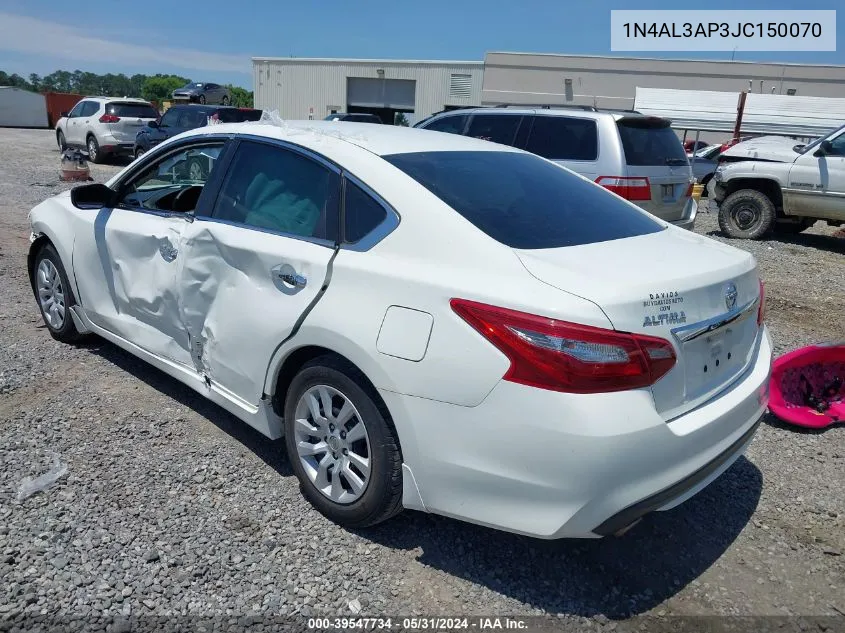 2018 Nissan Altima 2.5 S VIN: 1N4AL3AP3JC150070 Lot: 39547734