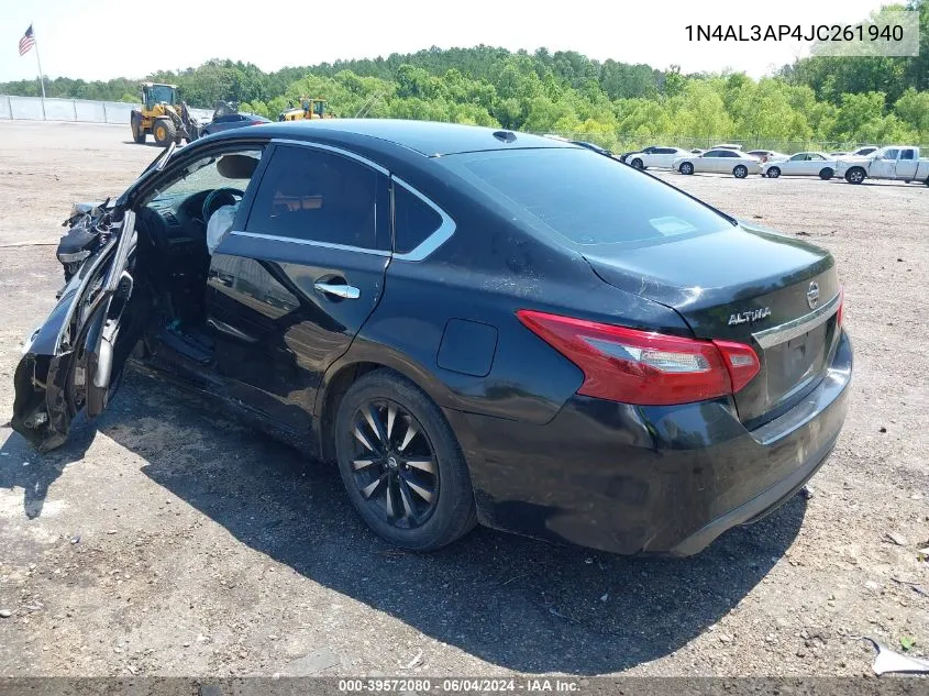 2018 Nissan Altima 2.5 Sl VIN: 1N4AL3AP4JC261940 Lot: 39572080