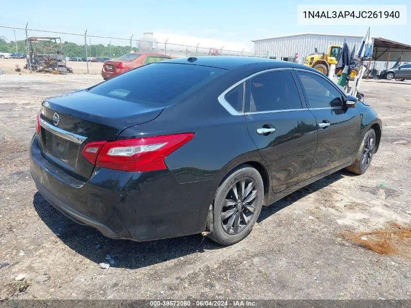 2018 Nissan Altima 2.5 Sl VIN: 1N4AL3AP4JC261940 Lot: 39572080