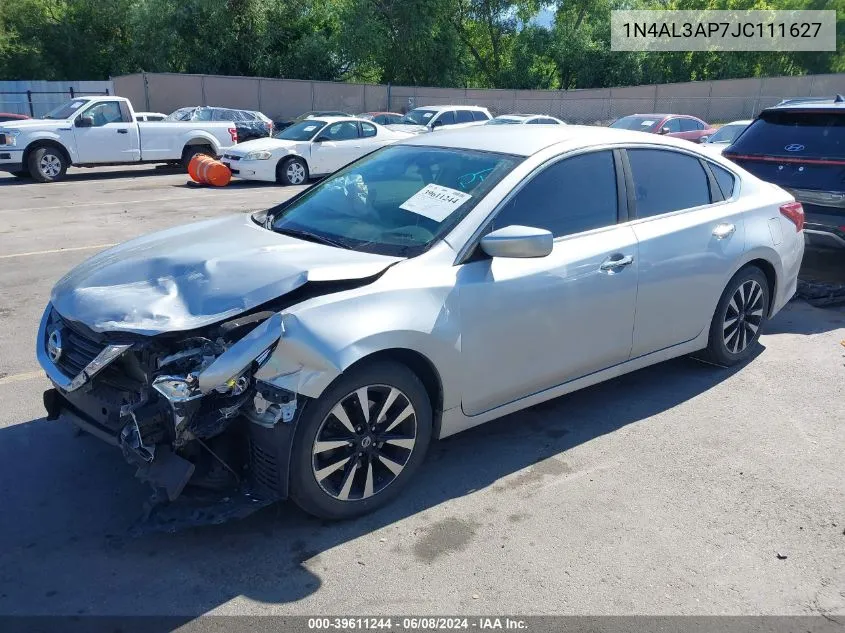 2018 Nissan Altima 2.5 Sv VIN: 1N4AL3AP7JC111627 Lot: 39611244