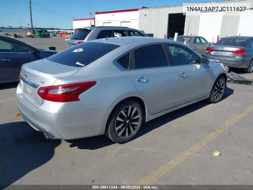 2018 Nissan Altima 2.5 Sv VIN: 1N4AL3AP7JC111627 Lot: 39611244