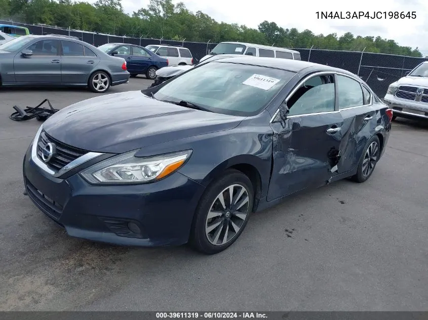 2018 Nissan Altima 2.5 Sv VIN: 1N4AL3AP4JC198645 Lot: 39611319