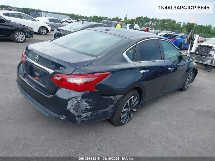 2018 Nissan Altima 2.5 Sv VIN: 1N4AL3AP4JC198645 Lot: 39611319