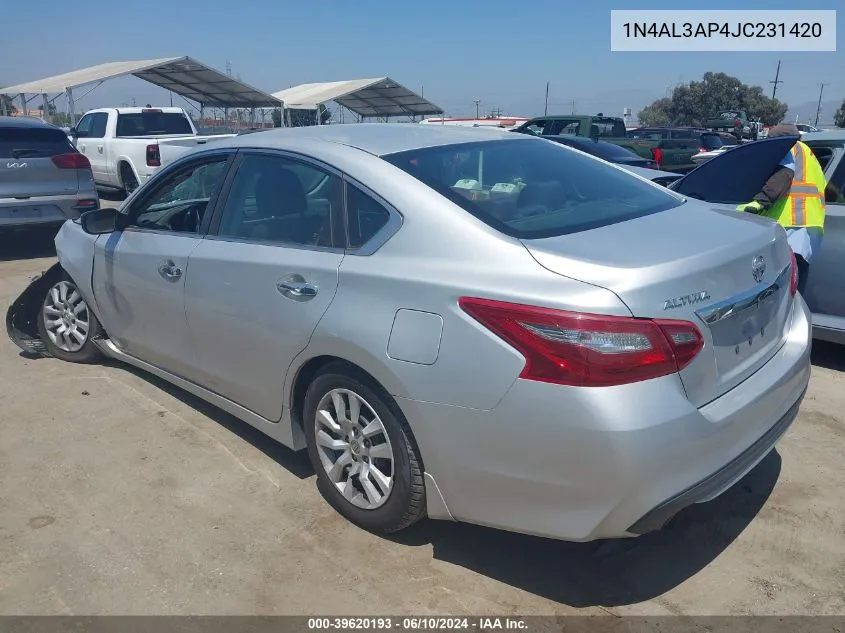 2018 Nissan Altima 2.5 S VIN: 1N4AL3AP4JC231420 Lot: 39620193