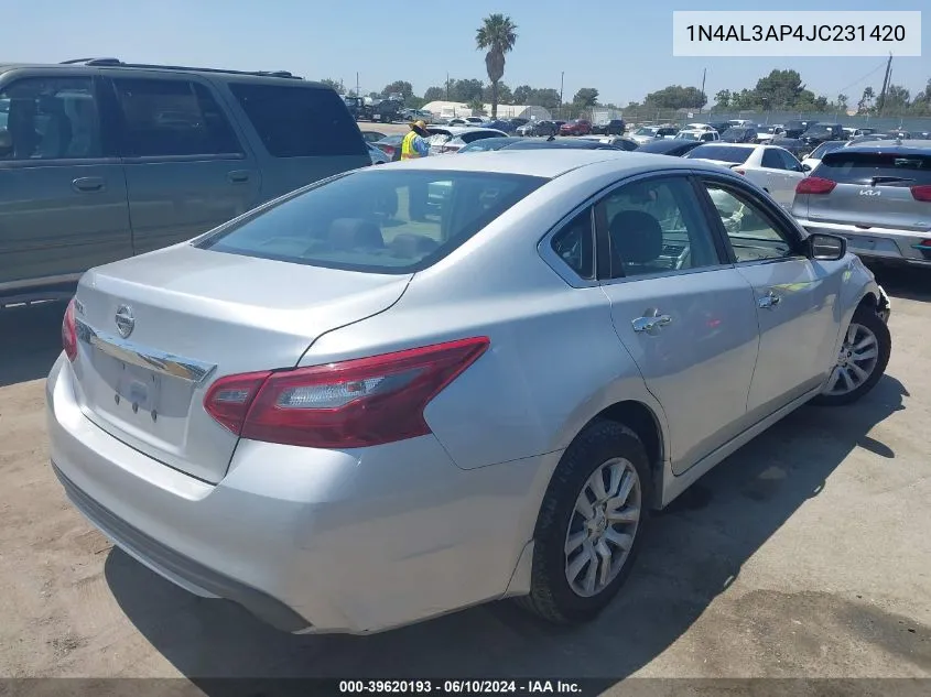 2018 Nissan Altima 2.5 S VIN: 1N4AL3AP4JC231420 Lot: 39620193