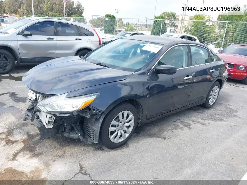 2018 Nissan Altima 2.5 S VIN: 1N4AL3AP8JC196963 Lot: 39674099