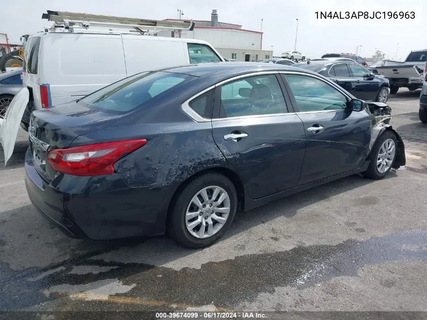 2018 Nissan Altima 2.5 S VIN: 1N4AL3AP8JC196963 Lot: 39674099