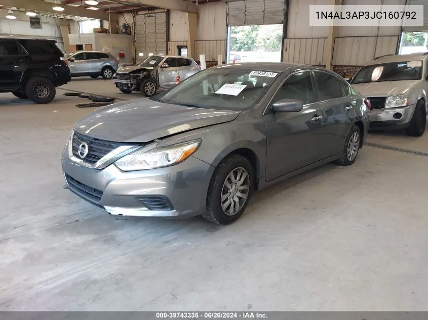 2018 Nissan Altima 2.5 S VIN: 1N4AL3AP3JC160792 Lot: 39743335