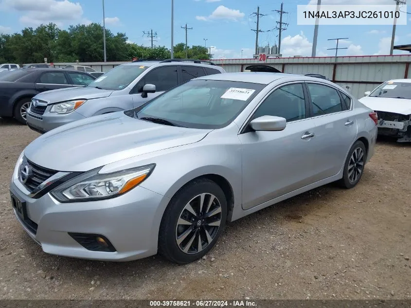 2018 Nissan Altima 2.5 Sv VIN: 1N4AL3AP3JC261010 Lot: 39758621