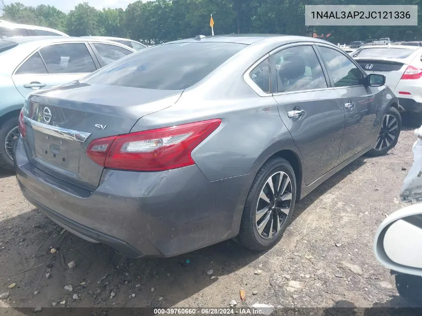 2018 Nissan Altima 2.5 Sv VIN: 1N4AL3AP2JC121336 Lot: 39760660