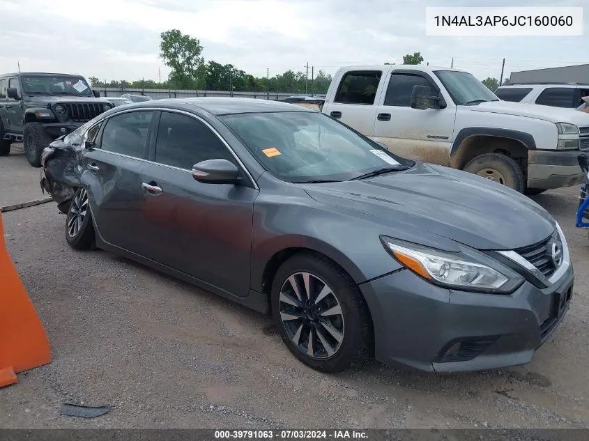 2018 Nissan Altima 2.5 Sl VIN: 1N4AL3AP6JC160060 Lot: 39791063