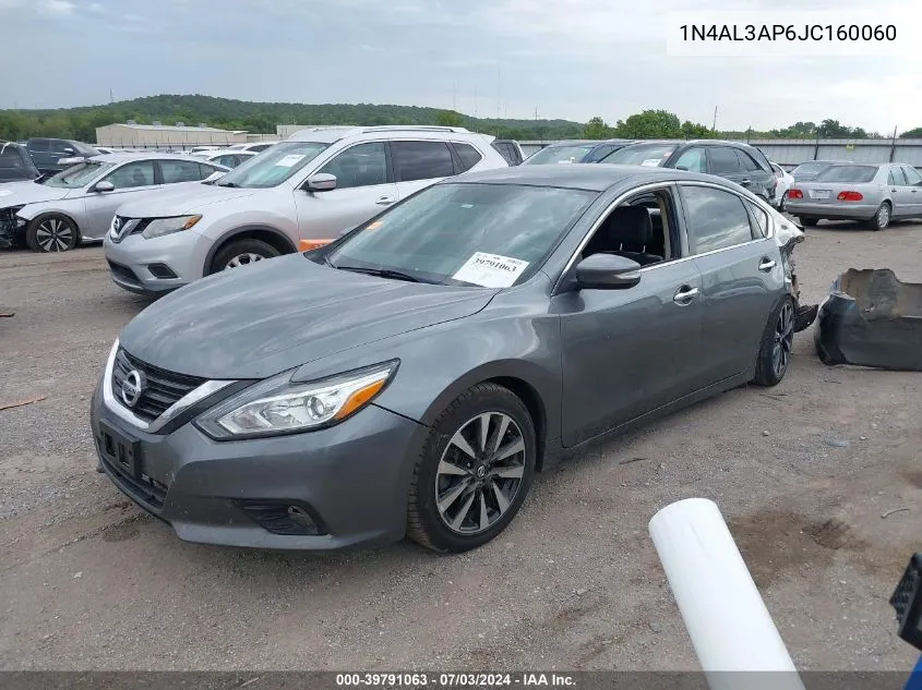 2018 Nissan Altima 2.5 Sl VIN: 1N4AL3AP6JC160060 Lot: 39791063