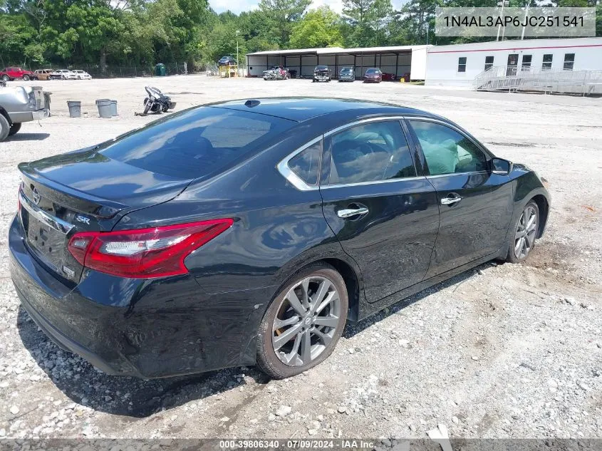 2018 Nissan Altima 2.5 Sr VIN: 1N4AL3AP6JC251541 Lot: 39806340