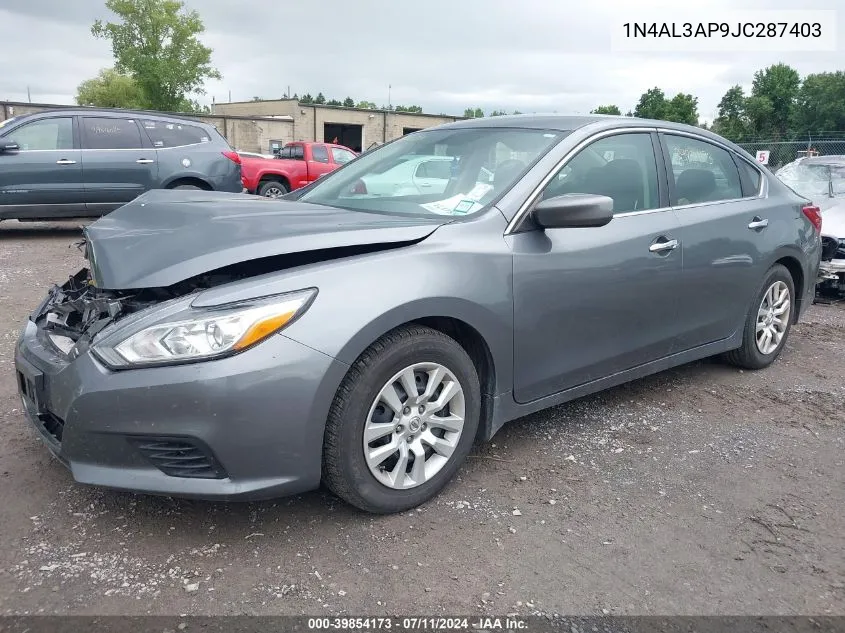 2018 Nissan Altima 2.5 S VIN: 1N4AL3AP9JC287403 Lot: 39854173