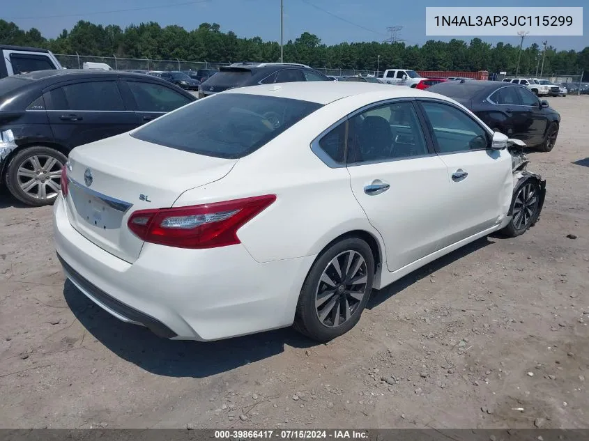 2018 Nissan Altima 2.5 Sl VIN: 1N4AL3AP3JC115299 Lot: 39866417