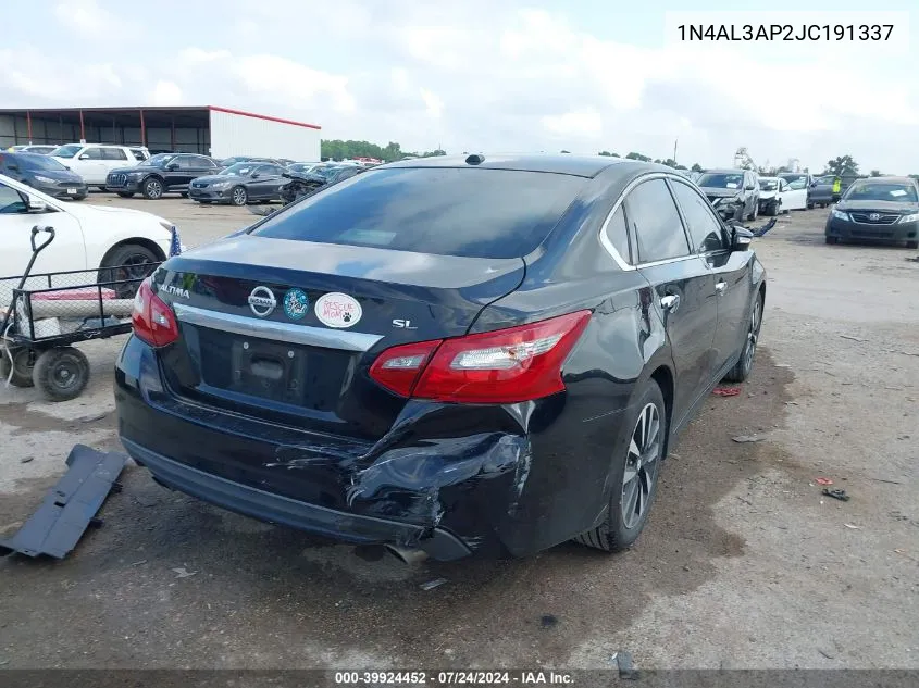 2018 Nissan Altima 2.5 Sl VIN: 1N4AL3AP2JC191337 Lot: 39924452